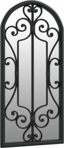 vidaXL vidaXL Lustro ogrodowe, czarne, 100x45 cm, żelazna rama 3