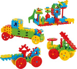 Marioinex Klocki konstrukcyjne Waffle Mix 150 elementów - pojazdy (900345) 2