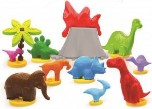 Marioinex Klocki konstrukcyjne Wafle Zwierzaki Dinozaury 1