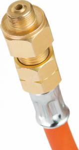 Meva Podłączenie redukcja do butli gazowej turystycznej G 3/8" L - 7/16" wąż 1,5m 3