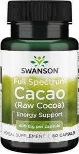 Swanson Full Spectrum Cacao - Raw Cocoa - Owoc Kakao 400 mg (60 kaps.) Swanson 1