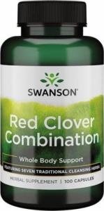 Swanson Red Clover Combination - Koniczyna i 9 oczyszczających ziół (100 kaps.) Swanson 1
