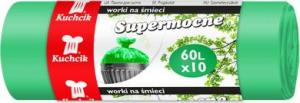 Kuchcik Worki na śmieci odpady czarne 60 L 10 szt. HDPE 1
