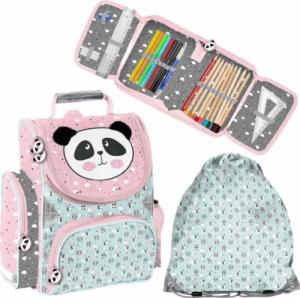 Paso Paso Tornister worek na buty i piórnik z wyposażeniem Panda 2