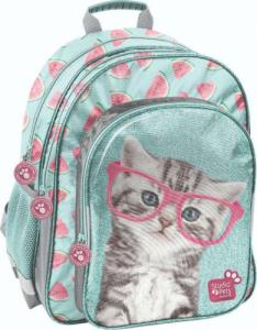 Paso Paso Zestaw szkolny, Młodzieżowy plecak, tornister + Piórnik z wyposażeniem z kotkiem 2