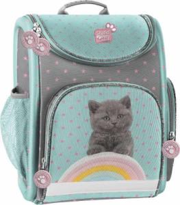 Paso Paso Zestaw szkolny, Młodzieżowy plecak, tornister + Bidon, Śniadaniówka i Piórnik z wyposażeniem z kotkiem 2