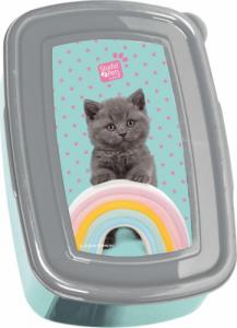 Paso Paso Zestaw szkolny, Młodzieżowy plecak, tornister + Bidon, Śniadaniówka i Piórnik z wyposażeniem z kotkiem 7