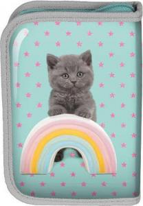 Paso Paso Zestaw szkolny, Młodzieżowy plecak, tornister + Bidon, Śniadaniówka i Piórnik z wyposażeniem z kotkiem 10