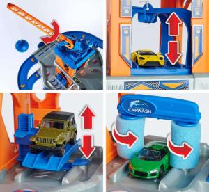 Majorette Majorette Garaż Tor zjazdowy z windą + 5 autek duży zestaw dla dzieci 4