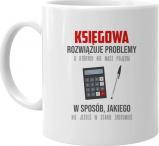 Koszulkowy Księgowa rozwiązuje problemy - kubek z nadrukiem 1