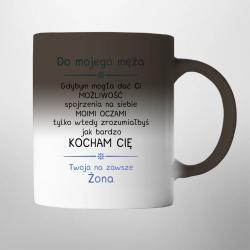 Koszulkowy Do mojego męża - magiczny kubek z nadrukiem 2