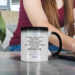 Koszulkowy Do mojego męża - magiczny kubek z nadrukiem 4