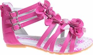Pantofelek24 Wygodne sandały dziewczęce Fuksja /G4-2 11730 T196/ 32 4