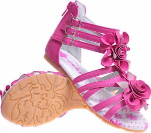 Pantofelek24 Wygodne sandały dziewczęce Fuksja /G4-2 11730 T196/ 32 6
