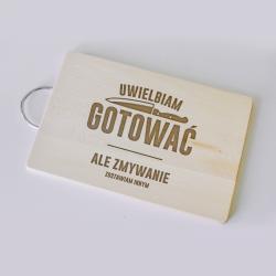 Deska do krojenia Koszulkowy z rączką drewniana 3