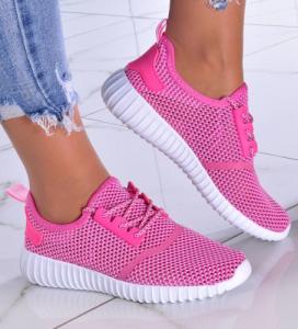 Pantofelek24 Jasno różowe sznurowane buty sportowe 11777 /E4-3 21-217 T194/ 37 1