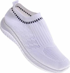 Pantofelek24 Wsuwane białe buty sportowe /B2-1 11782 T294/ 37 1