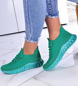 Pantofelek24 Wsuwane zielone buty sportowe /E2-3 11875 T391/ 37 2