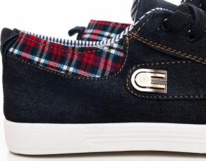 Pantofelek24 Sznurowane męskie trampki Czarne /C7-1 Ab168 T296/ 40 3