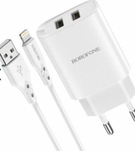 Ładowarka Techonic BN2 Super 2x USB-A 2.1 A (Ładowarka sieciowa Borofone) 1