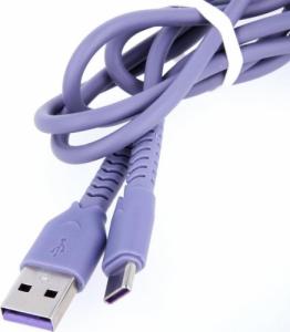 Kabel USB Techonic TelForceOne Maxlife kabel MXUC-04 USB - USB-C 1,0 m 3A fioletowy 4