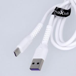 Kabel USB Techonic TelForceOne Maxlife kabel MXUC-04 USB - Lightning 1,0 m 3A biały 4