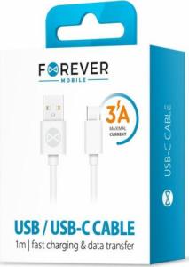 Kabel USB Techonic TelForceOne Forever kabel USB - USB-C 1,0 m 3A biały 2