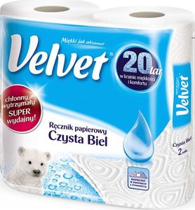 Velvet OP. 2szt. Ręcznik VELVET Czysta Biel - 5901478998804 1