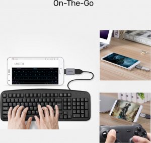 Adapter USB Unitek USB-C - USB Srebrny  (Y-A025CGY) 11