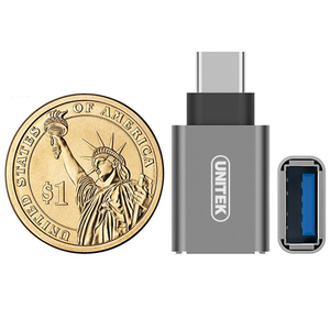 Adapter USB Unitek USB-C - USB Srebrny  (Y-A025CGY) 2