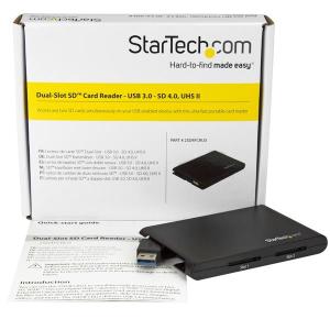Czytnik StarTech 2x SD, USB 3.0, Czarny (2SD4FCRU3) 2