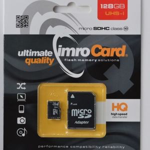 Karta Imro Karta pamięci IMRO microSD 128 GB klasa 10 z adapterem - KOM000670 1