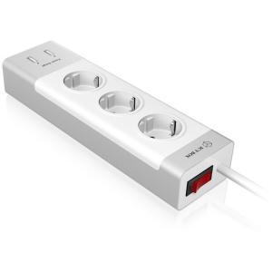 Listwa zasilająca Icy Box ICY BOX przeciwprzepięciowa 3 gniazd 1.5 m biała (IB-CB004-S) 3