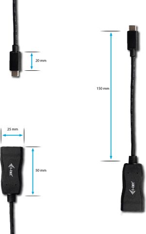 Kabel USB I-TEC USB-C - Czarny (C31DP) 3