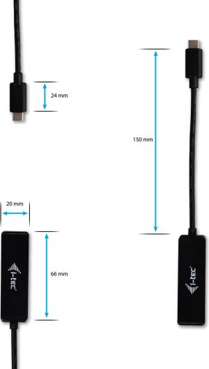 Kabel USB I-TEC USB-C - Czarny (C31GLAN) 3