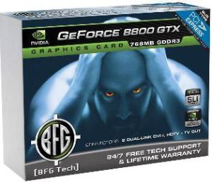 Karta graficzna BFG GeForce 8800 8800GTX PCI-E 768MB GDDR3 HDCP 2xDVI OVERCLOCK 1