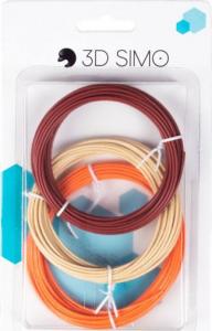 3DSimo Filament PLA Zestaw kolorów - brązowy, skóra, pomarańczowy (G3D3107) 1