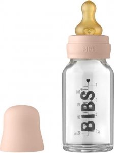 Bibs BIBS - Antykolkowa Butelka Szklana dla Niemowląt 110 ml BLUSH 1