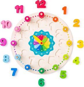 Woodyland Drewniany zegar dydaktyczny 102 elementy 2