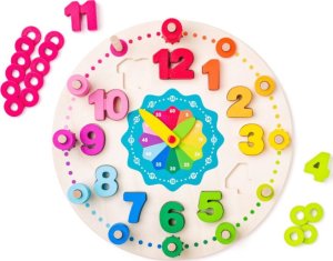 Woodyland Drewniany zegar dydaktyczny 102 elementy 3