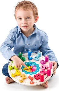 Woodyland Drewniany zegar dydaktyczny 102 elementy 5