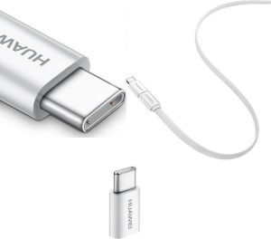 Adapter USB Huawei AP52 USB-C - microUSB Biały  (4071259) 2