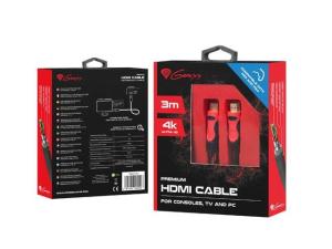 Kabel Genesis HDMI - HDMI 3m czerwony (NKA-0787) 2