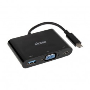 Stacja/replikator Akasa USB-C - VGA + USB-C + USB Czarny  (AK-CBCA02-15BK) 1