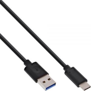 Kabel USB InLine USB-A - USB-C 1 m Czarny (35711) 1