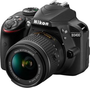 Lustrzanka Nikon D3400 + AF-P 18-55VR KIT (VBA490K001) 2