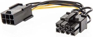 Lindy PCIe 6-pin - PCIe 8-pin, 0.15m, Żółty (33858) 1