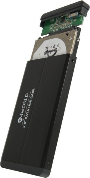 Kieszeń 4World Obudowa USB 3.0 na dysk HDD 2.5'' SATA II aluminiowa, czarna (10253) 1