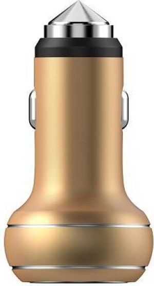 Ładowarka Devia samochodowa DEVIA Thor Dual USB champagne gold Emergency Hammer (BRA004147) 1