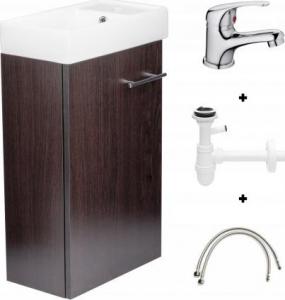 Deftrans Zestaw łazienkowy szafka z umywalką 40 Small biały-wenge 1